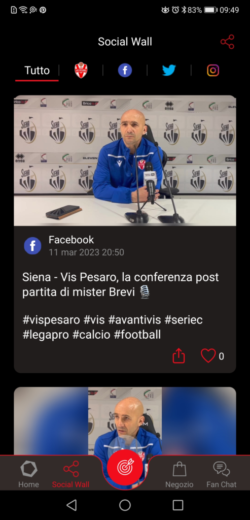 Creazione di app fan sport ufficiale, la Starcare realizza l'app sportiva per l'eccellenza della Vis Pesaro.